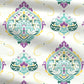 MYTRIDENT Moments White Blue Ethnic Motifs Pure Cotton 120 TC Bedsheet 2 Pillow Covers - Swadesiicart