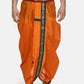 Sethukrishna Men Orange Solid Readymade Dhoti Pants With Angavastram | Swadesiicart