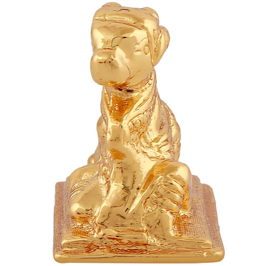 Estele Gold-Polished Lord Nandikeshwara Idol for Home/Car Decor - Swadesiicart