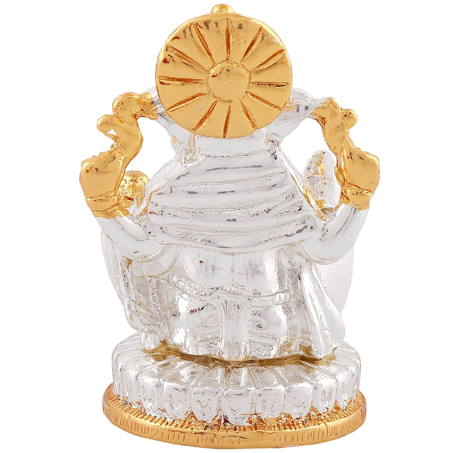 Estele Gold-Polished God of beginnings Lord Ganesha Idol with Sitting position for Home/Office Decors - Swadesiicart
