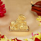 Estele Gold-Polished Lord Nandikeshwara Idol for Home/Car Decor - Swadesiicart