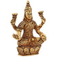 Estele Gold-Polished goddess of wealth Laxmi Devi on lotus Idol for Pooja/Car decor - Swadesiicart