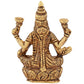 Estele Gold-Polished goddess of wealth Laxmi Devi on lotus Idol for Pooja/Car decor - Swadesiicart
