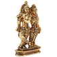 Estele Gold-Polished Devotional Shree Radha Krishna Idol for Home/Car Decor - Swadesiicart