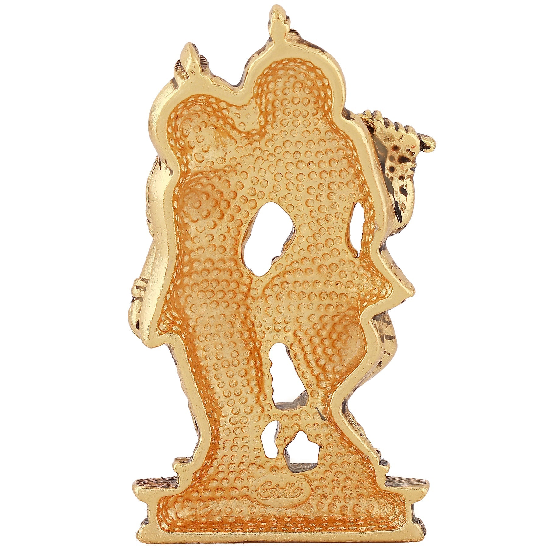 Estele Gold-Polished Devotional Shree Radha Krishna Idol for Home/Car Decor - Swadesiicart