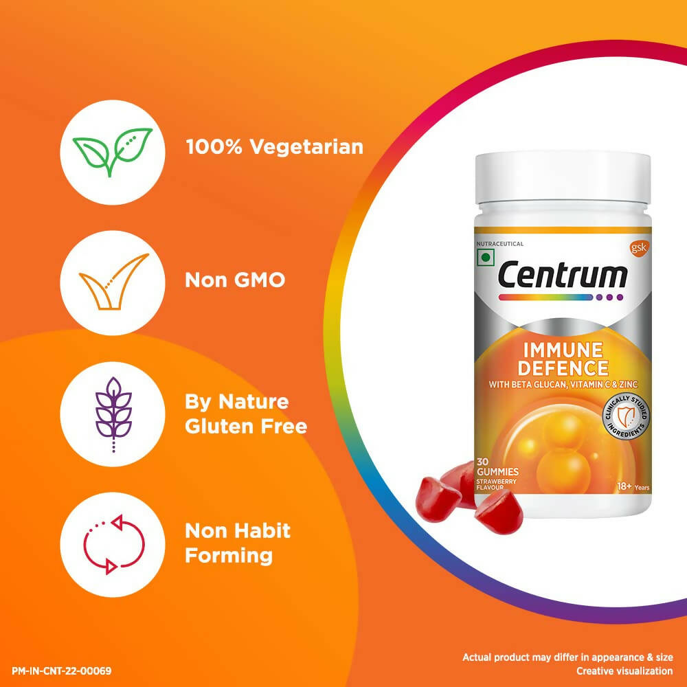 Centrum Immune Defence Gummies - Strawberry Flavor | Swadesiicart