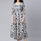 Souchii Floral Printed Chiffon Empire Midi Dress - SOUCHII