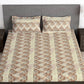 Story@home Brown & White Striped Microfiber 180 TC Bedsheet With Pillow Cover - Swadesiicart