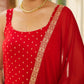Janasya Maroon Rayon Foil Print Kurta,Bottom & Dupatta | Swadesiicart