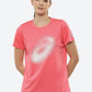 ASICS Women Pink Brand Logo Printed BIG GRAPHIC SS Round Neck Sports Running T-shirt | Swadesiicart