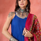 InWeave Ink Blue Strappy Kurta Set Pink Patola Dupatta - Swadesiicart
