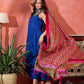 InWeave Ink Blue Strappy Kurta Set Pink Patola Dupatta - Swadesiicart