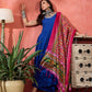 InWeave Ink Blue Strappy Kurta Set Pink Patola Dupatta - Swadesiicart