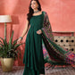 InWeave Green Strappy Kurta Set Green Patola Dupatta - Swadesiicart