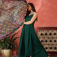 InWeave Green Strappy Kurta Set Green Patola Dupatta - Swadesiicart