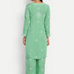 ADA Floral Embroidered Long Sleeves Regular Lucknowi Chikankari Kurta With Palazzos | Swadesiicart