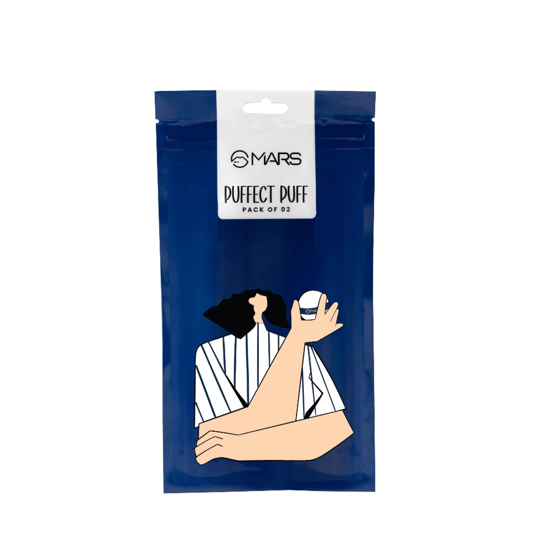 MARS Cosmetics Puffect Powder Puff with Strap - Pack of 2 - Swadesiicart
