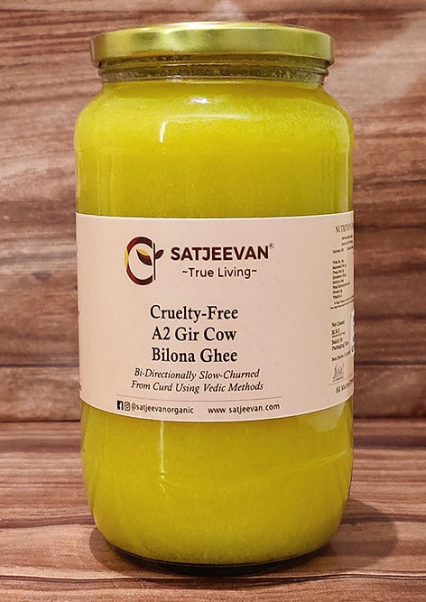 Satjeevan A2 Gir Cow Bilona Ghee | Pure A2 Gir Cow Bilona Ghee | 100% Gir Cow Ghee | Traditional Cow Ghee - Swadesiicart