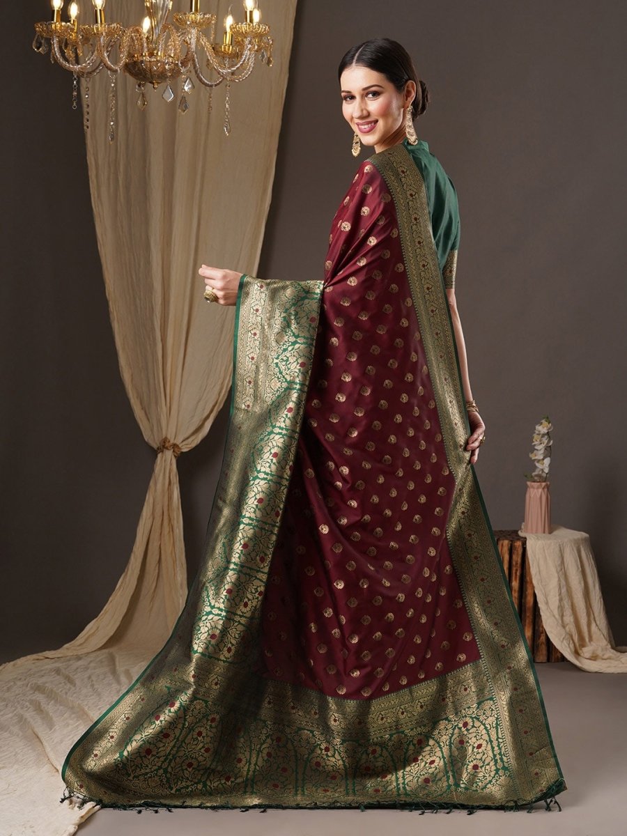 Anouk Woven Design Zari Banarasi Saree | Swadesiicart