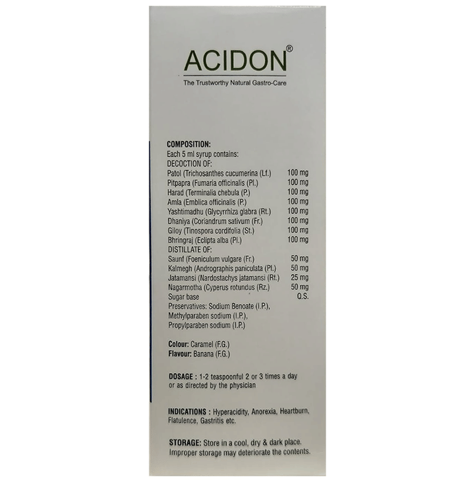SDH Naturals Acidon Syrup | Swadesiicart