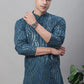 Sojanya Ethnic Motifs Embroidered Sequinned Pure Cotton Kurta with Churidar | Swadesiicart
