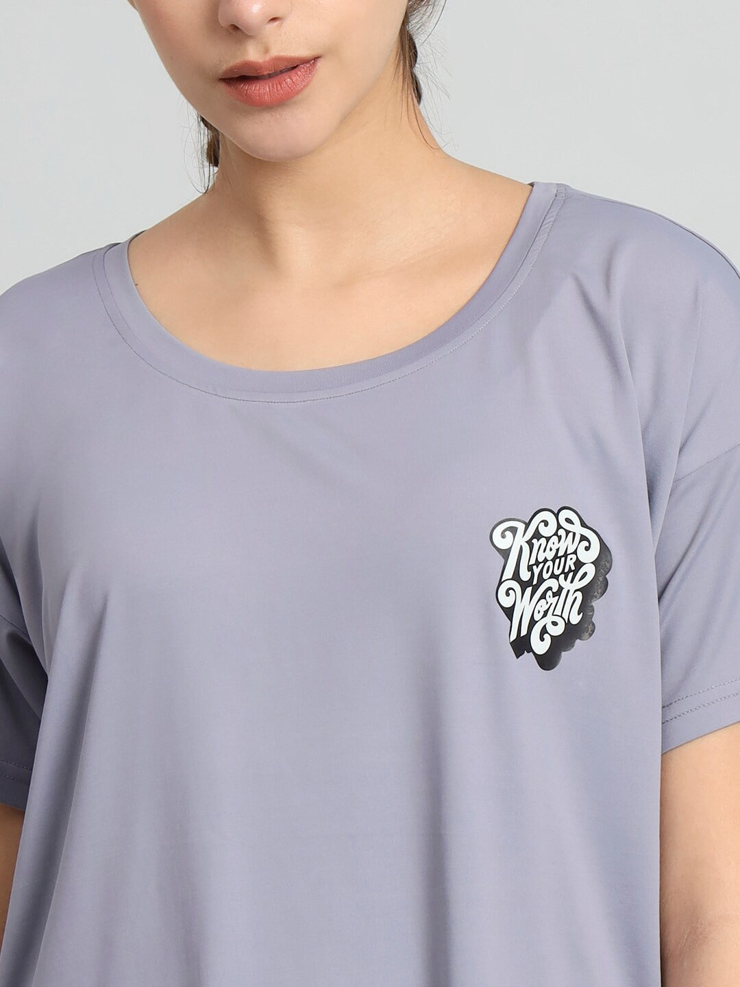 MKH Drop-Shoulder Sleeves Relaxed Fit Dri-FIT T-shirt - Swadesiicart