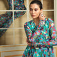 Pomcha Jaipur Blue Saadgi Phulwari Anarkali Set | Swadesiicart