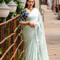 Blue Poly Silk Ethnic Motifs Saree with Unstitched Blouse - Hiral Fashion | Swadesiicart