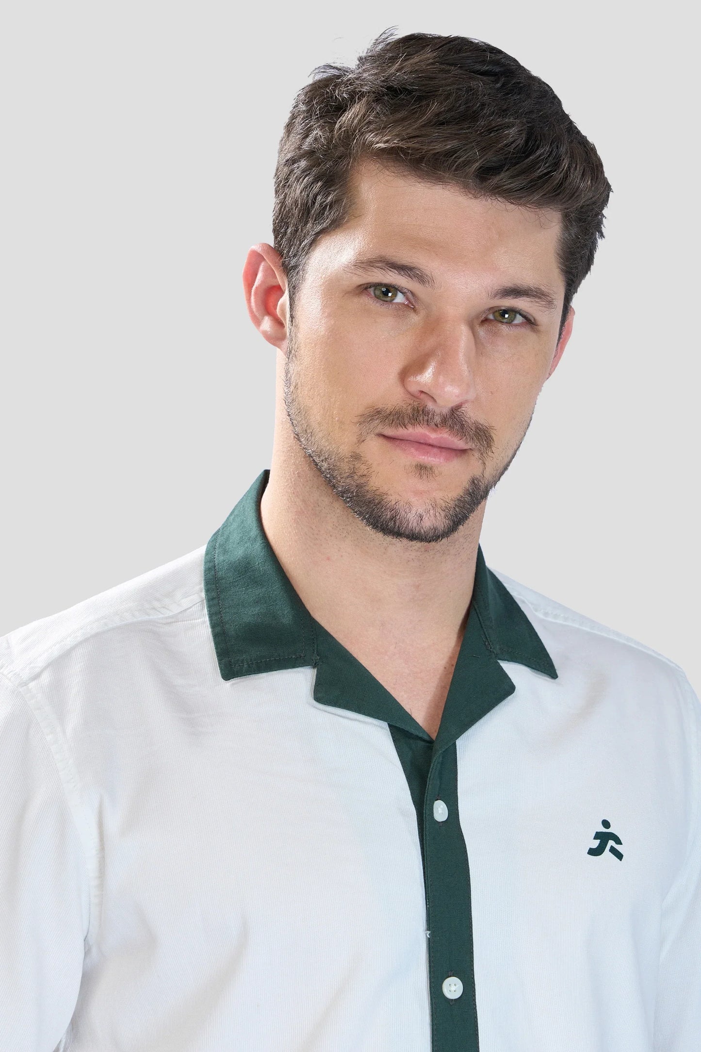 Xkind White Polo Backprinted Textured Relaxed Fit Shirt | Swadesiicart