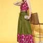 InWeave Women's Pink Brocade Strappy Top W Olive Pink Brocade Palazzo Set - Swadesiicart