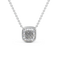 Cauer Elegant 14K White Gold Plated Moissanite Pendant Necklace | Swadesiicart