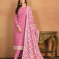 Anaita Pink Embroidered Faux Georgette Salwar Suit