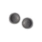 Silver-Plated Alloy Antique Silver Round Earrings With Ring - The Pari - Swadesiicart
