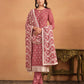 Anaita Brown Embroidered Faux Georgette Salwar Suit