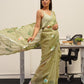 Tikhi Imli Floral Printed Organza Saree | Swadesiicart