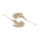 Shoshaa Gold-Polished Contemporary Chandbalis Earrings | Swadesiicart