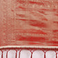 Saree Mall Off White & Red Woven Design Zari Silk Blend Banarasi Saree | Swadesiicart