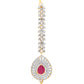 Yellow Chimes Women Gold-Polished American Diamond Pink & White Studded Handcrafted Maang Tikka | Swadesiicart