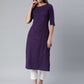 Kalini Women Striped Boat Neck Straight Kurta - Swadesiicart