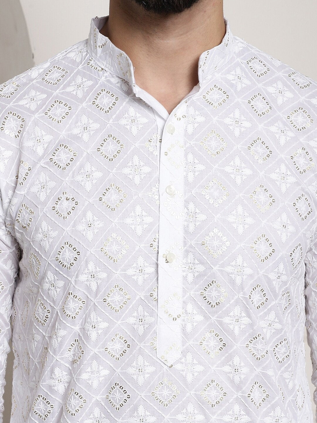 Sojanya Printed Chikankari Kurta | Swadesiicart