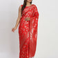 Astita Banarasi Silk Red Saree | Swadesiicart