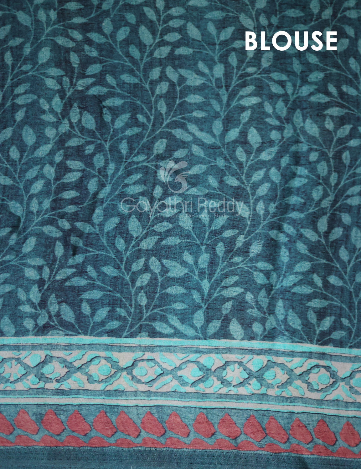 Peacock Blueish With Jaal Design Semi Crepe Silk Saree By Gayathri Reddy Designer Studio | Swadesiicart
