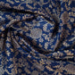 Shades of Navy Blue Floral Designbanaras Semi Silk Saree By Gayathri Reddy Designer Studio | Swadesiicart