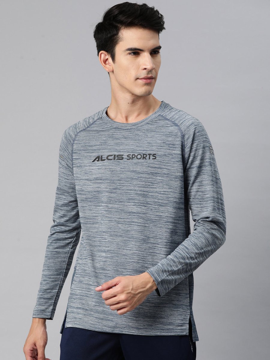 Alcis Men Brand Logo Printed Anti Static Slim Fit T-shirt | Swadesiicart