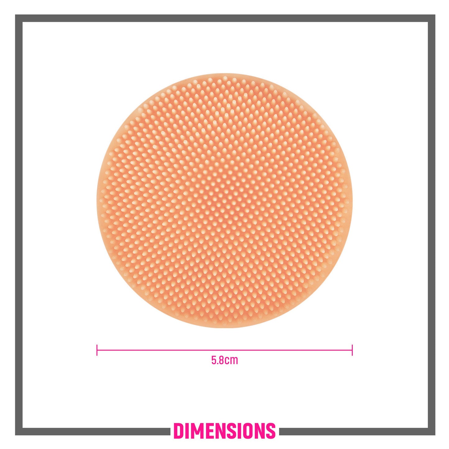 Miss Claire Lx051 Facial Scrubber Round - Peach | Swadesiicart
