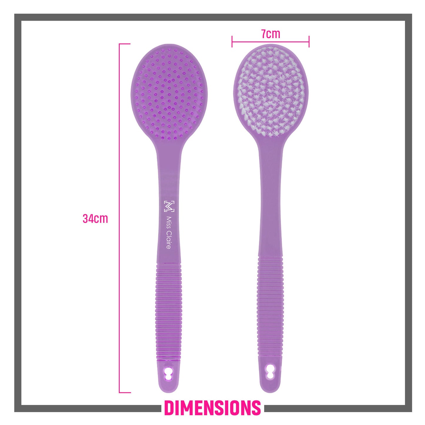 Miss Claire Lx008 Bath Brush - Purple | Swadesiicart