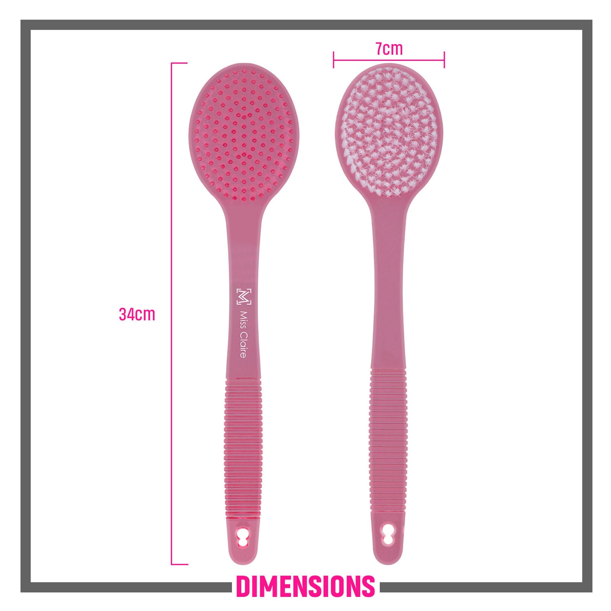 Miss Claire Lx008 Bath Brush - Pink | Swadesiicart