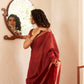 Tikhi Imli Maroon & Gold Toned Zari Woven Design Saree | Swadesiicart