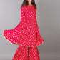 Kalini Women Pink Ethnic Motifs Printed Panelled Kurta with Sharara | Swadesiicart