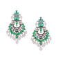 Shoshaa Silver-Plated Green Handcrafted Drop Earrings With Pearl | Swadesiicart